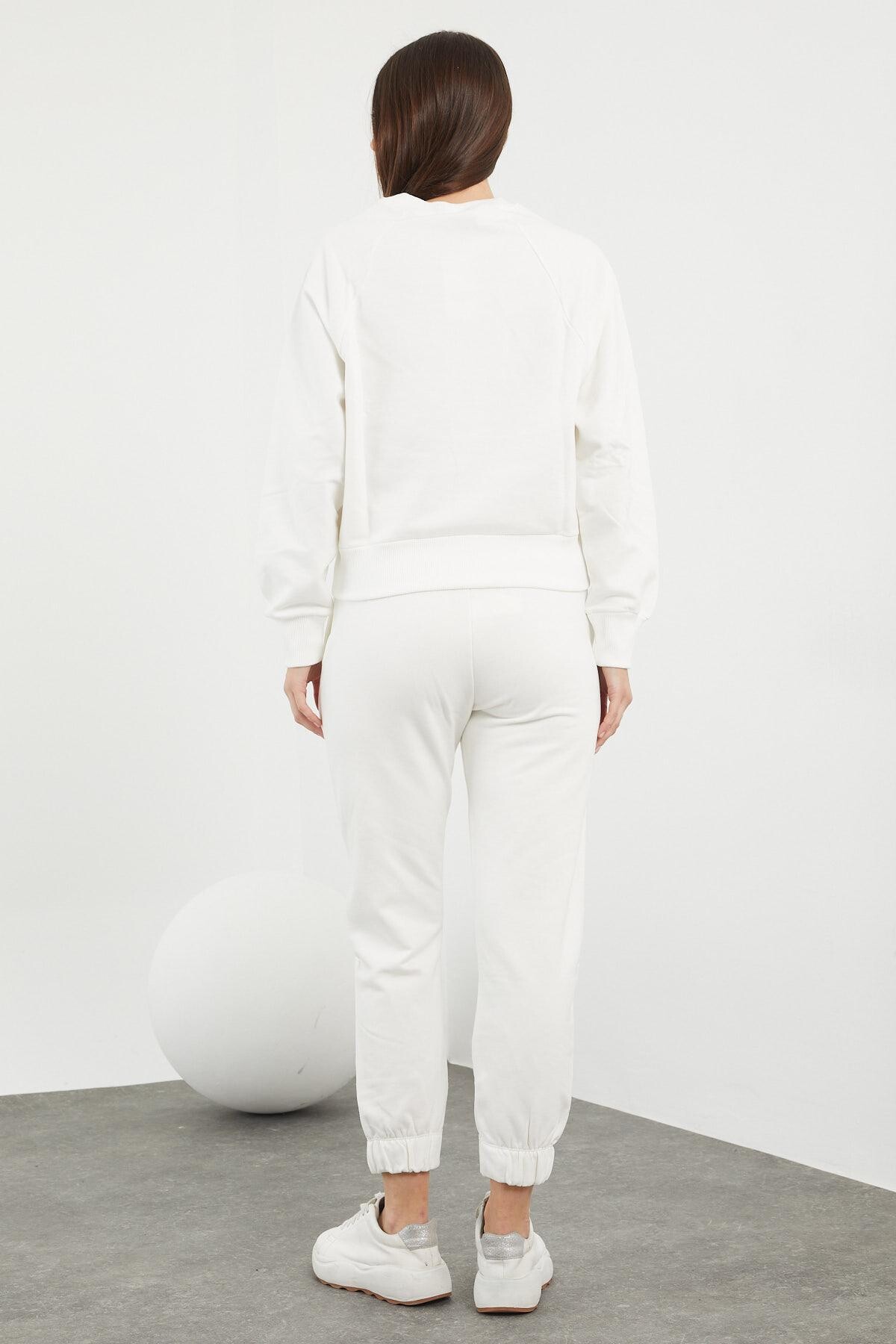 Beli ve Paçası Lastikli Düz Eşofman Takım