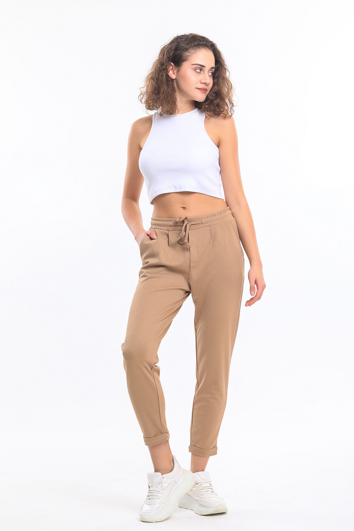 Beli Lastikli Cepli Bağcıklı Duble Paça Alt Eşofman