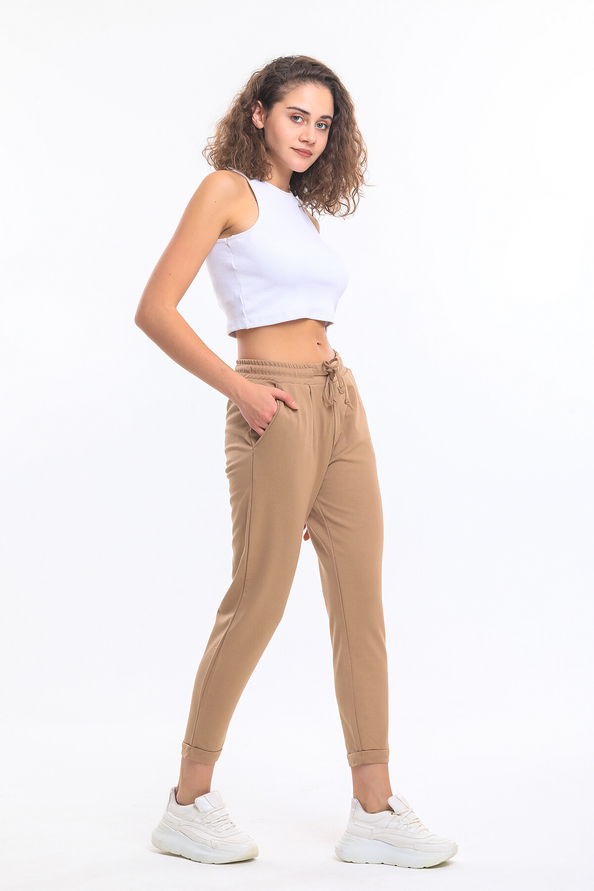 Beli Lastikli Cepli Bağcıklı Duble Paça Alt Eşofman