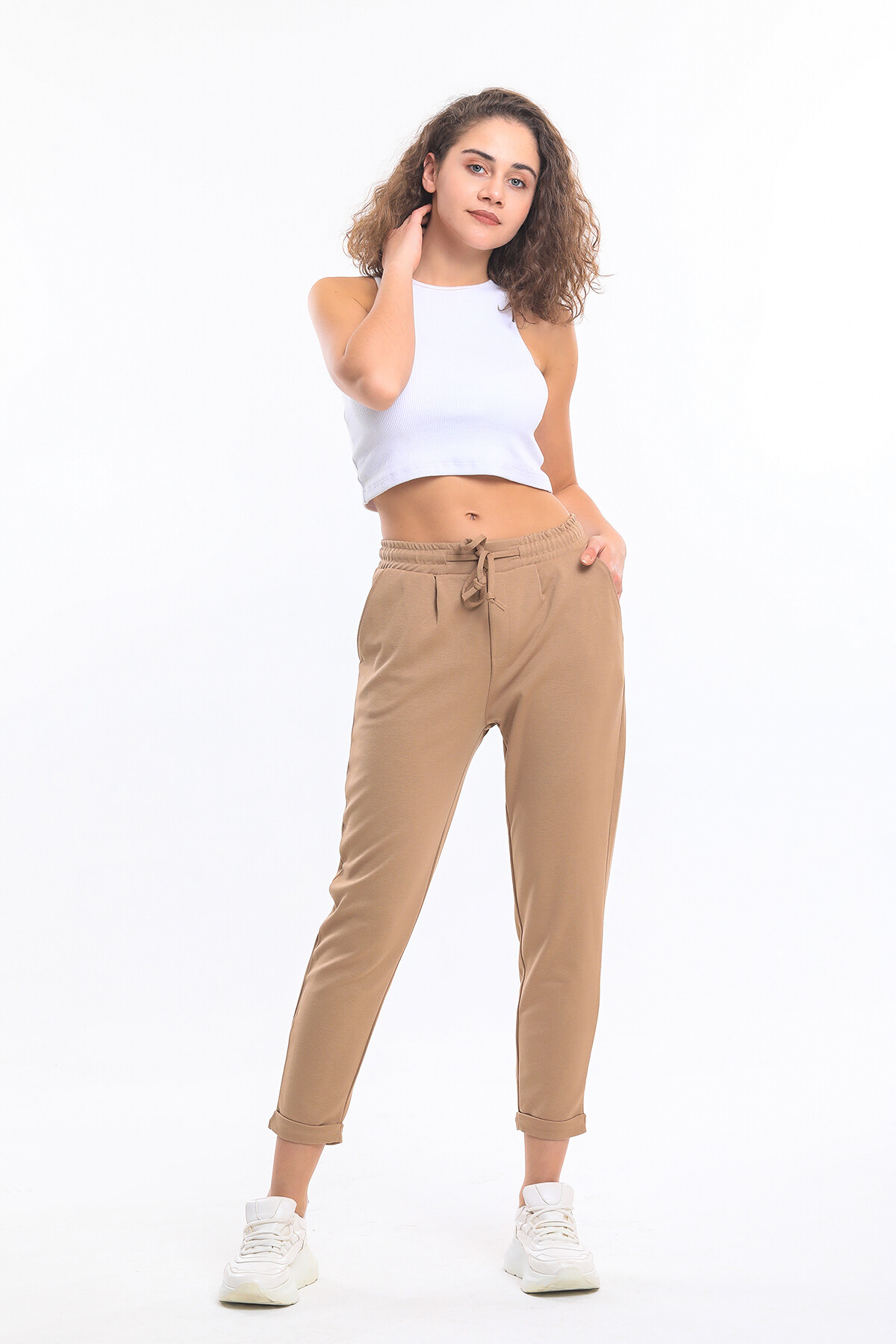 Beli Lastikli Cepli Bağcıklı Duble Paça Alt Eşofman