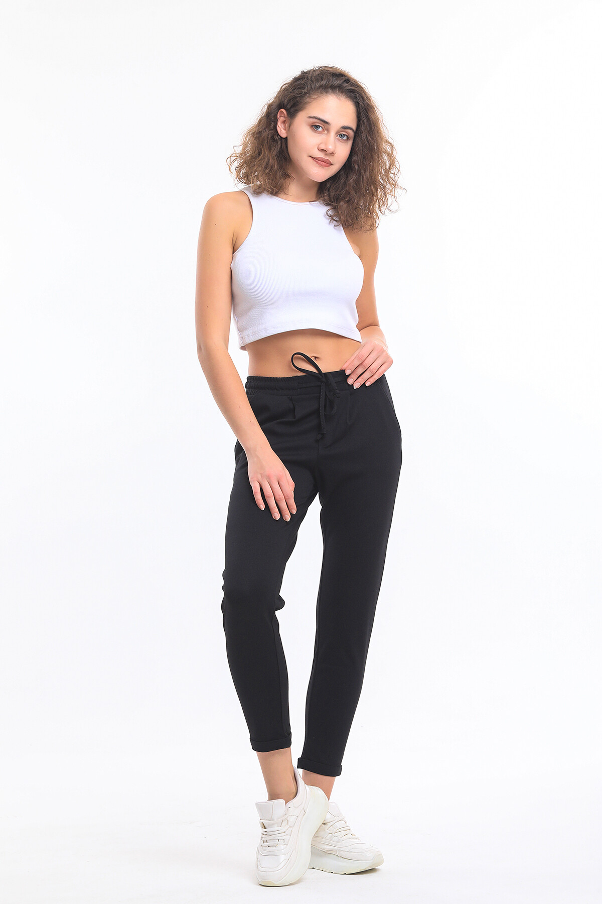 Beli Lastikli Cepli Bağcıklı Duble Paça Alt Eşofman