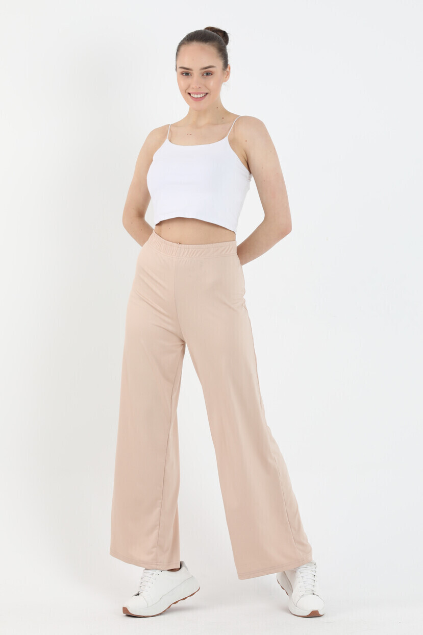 Beli Lastikli İnce Rahat Kesim Pantolon