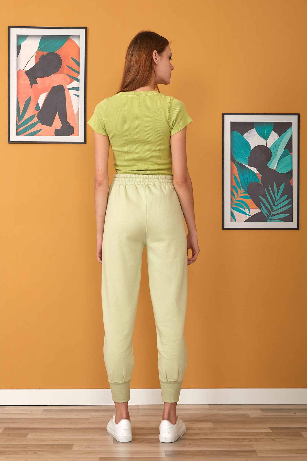 Beli Lastikli Önü Çift Cepli Paçası Kaşkorseli Bağcıklı İçi Şardonlu Alt Eşofman