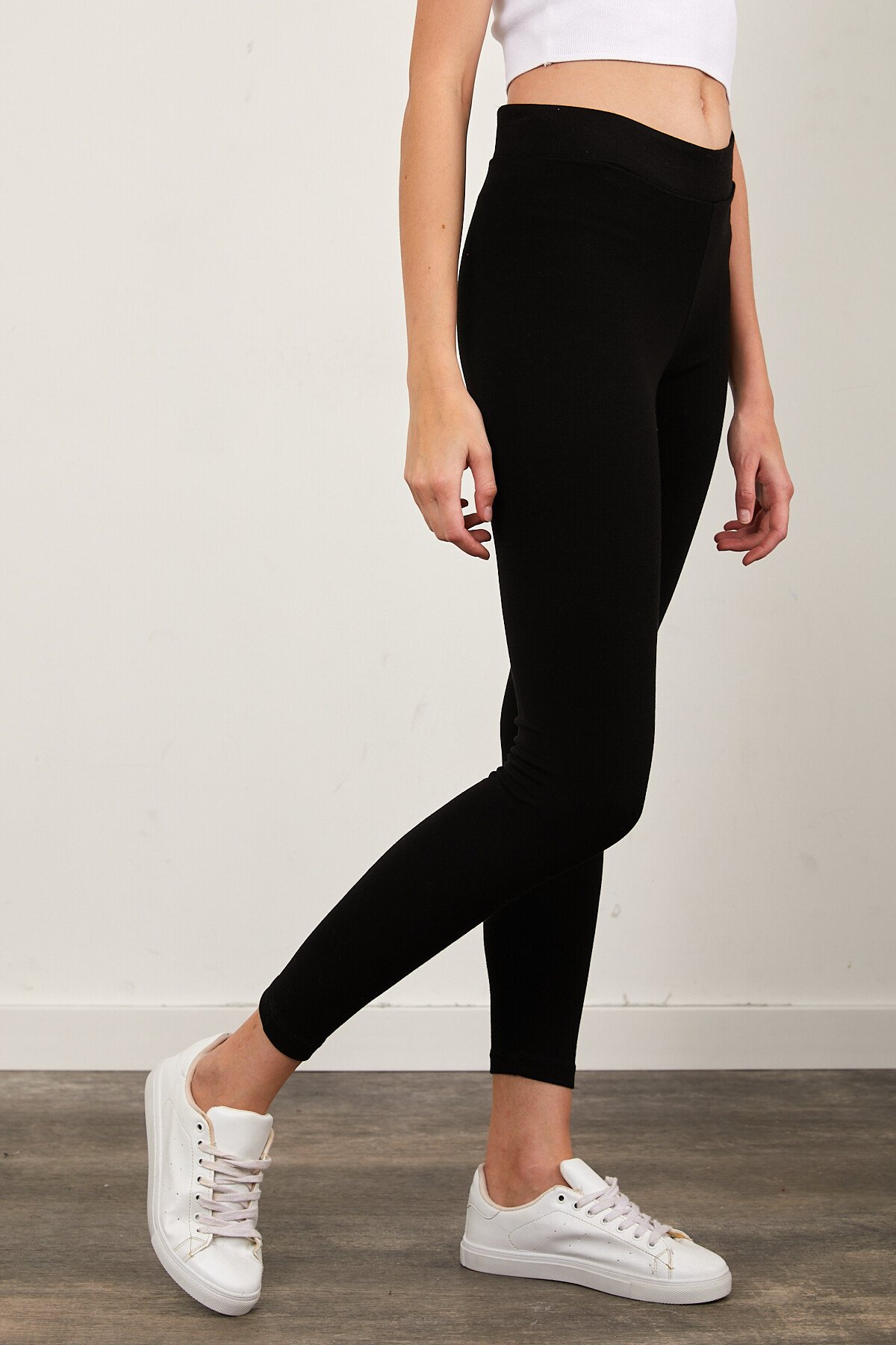 Beli Lastikli Sol Bacağı Viking Baskılı Yüksekbel Tayt