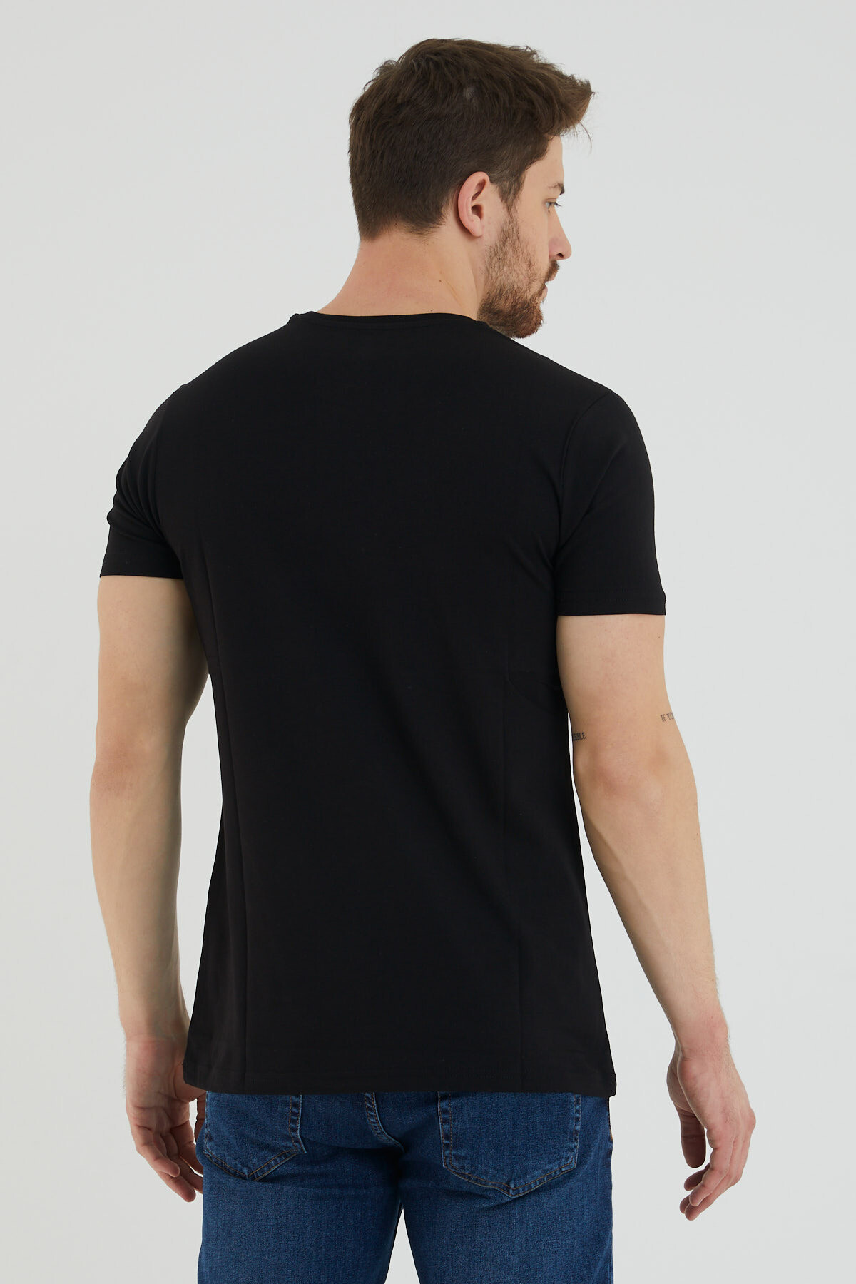 Bisiklet Yaka Önü Baskılı Tshirt