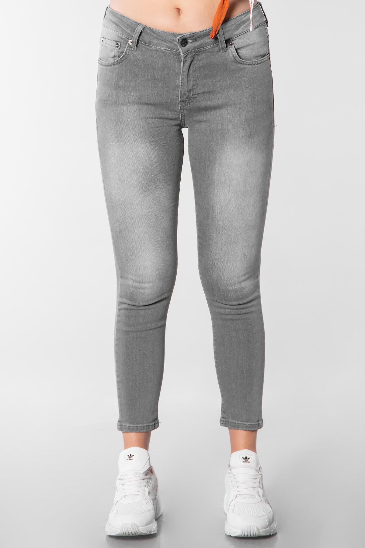 Dar Paça Yüksek Bel Kot Pantolon