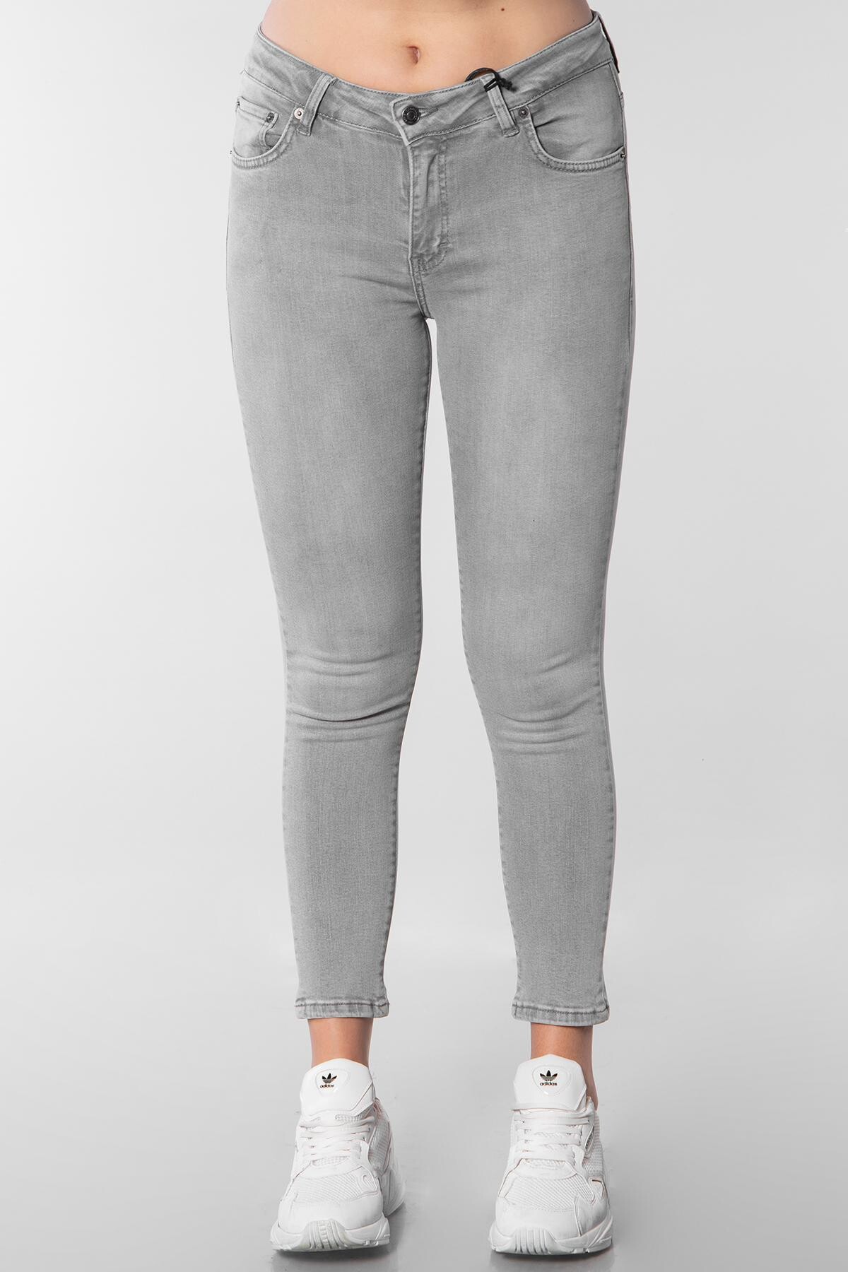 Dar Paça Yüksek Bel Kot Pantolon