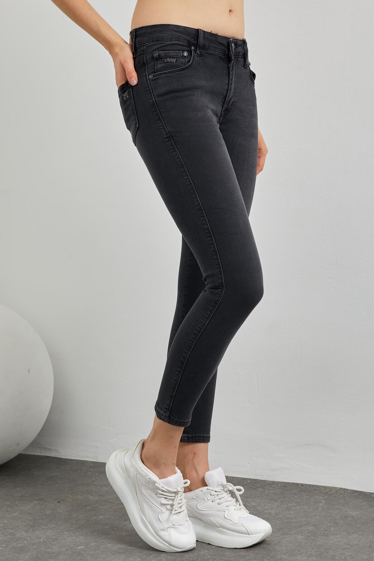 Dar Paça Yüksek Bel Kot Pantolon