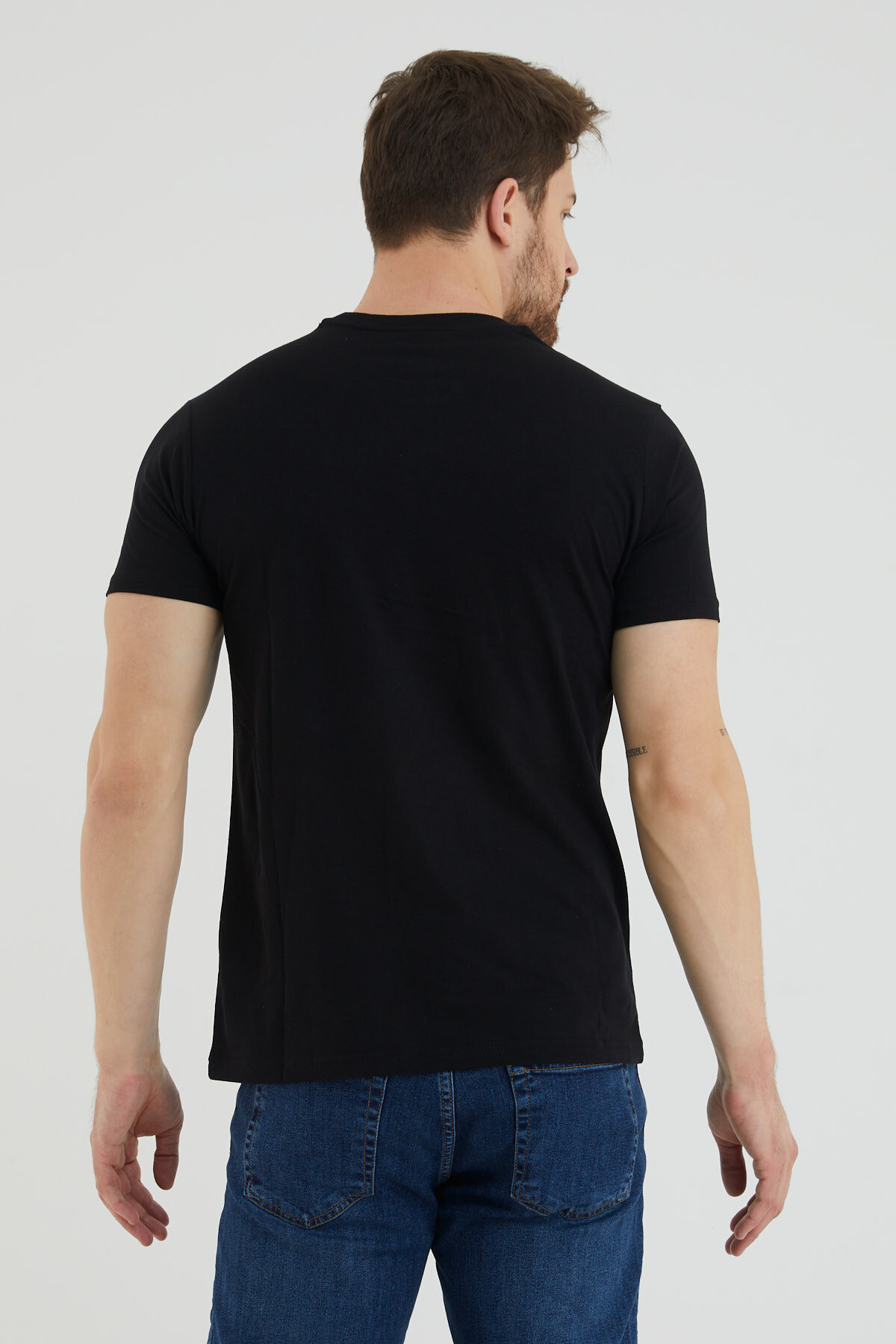 Made By Viking Yazı Baskılı Bisiklet Yaka Slim Fit Tshirt