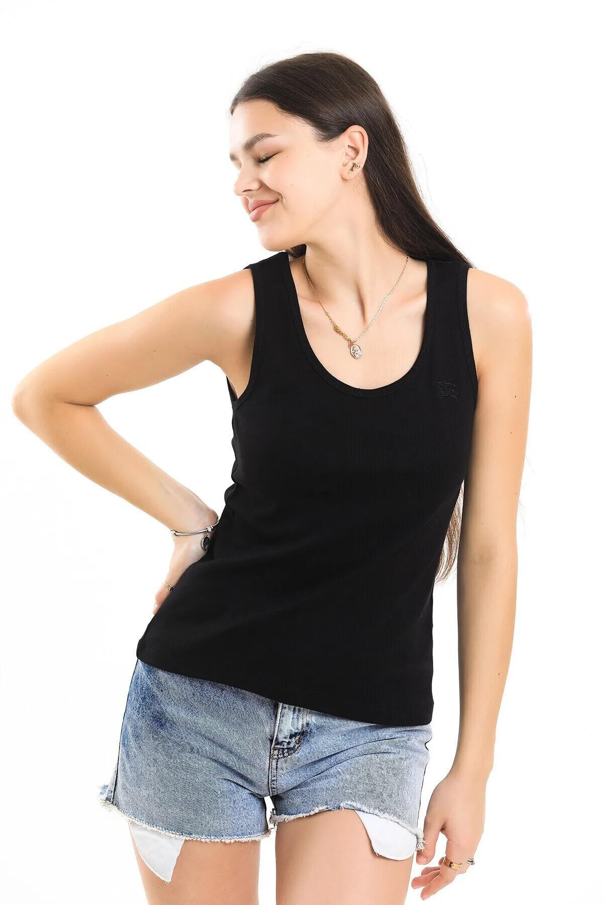 Askılı Nakış Detaylı Atlet