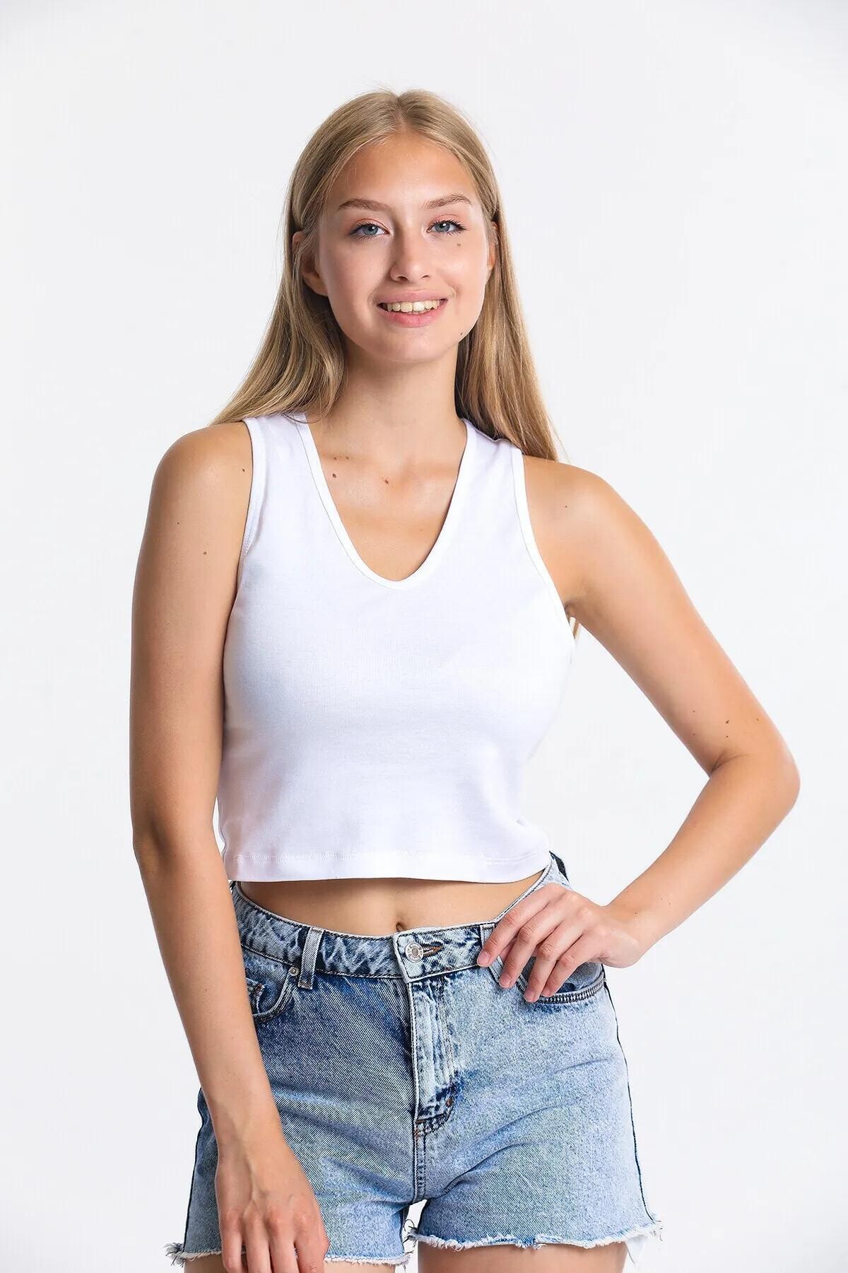 V Yaka Askılı Atlet