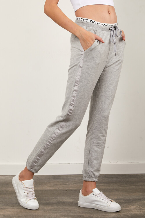 Beli Lastik Detaylı Yanı Şeritli Paçası Lastikli Alt Eşofman