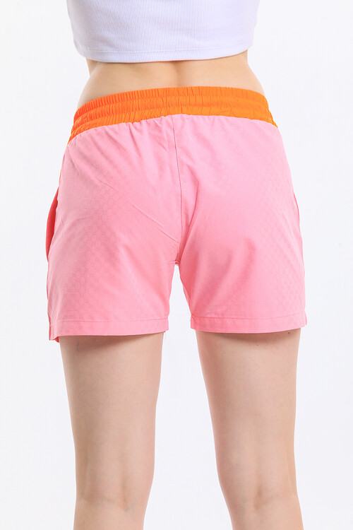 Beli Lastikli Bağcıklı Cepli Yanları Şerit Detaylı Deniz Şort