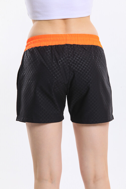 Beli Lastikli Bağcıklı Cepli Yanları Şerit Detaylı Deniz Şort