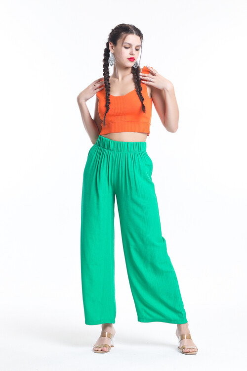 Beli Lastikli Rahat Kesim Salaş Pantolon