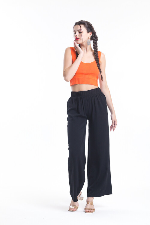 Beli Lastikli Rahat Kesim Salaş Pantolon