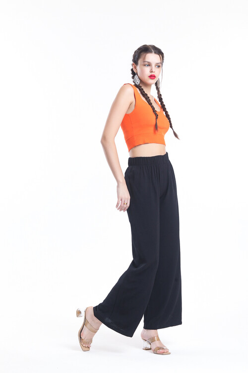 Beli Lastikli Rahat Kesim Salaş Pantolon