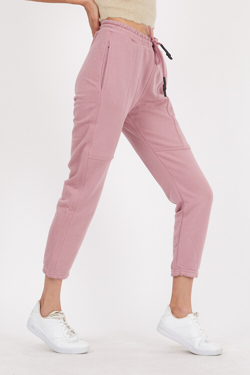 Beli ve Paçası Lastikli Yanları Cepli Slim Fit Alt Eşofman