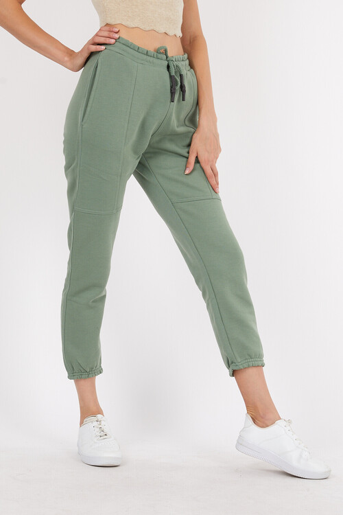 Beli ve Paçası Lastikli Yanları Cepli Slim Fit Alt Eşofman