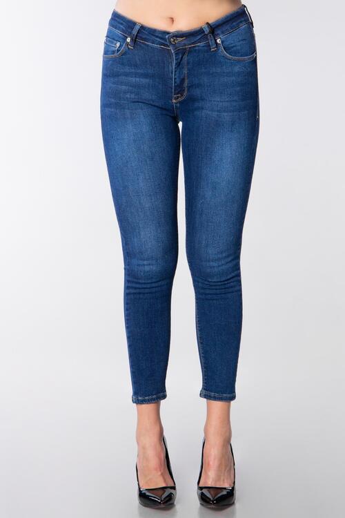 Dar Paça Yüksek Bel Kot Pantolon