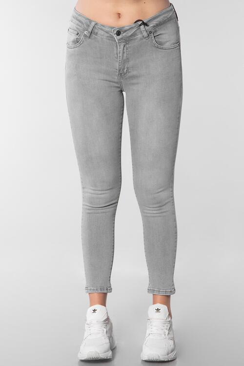 Dar Paça Yüksek Bel Kot Pantolon