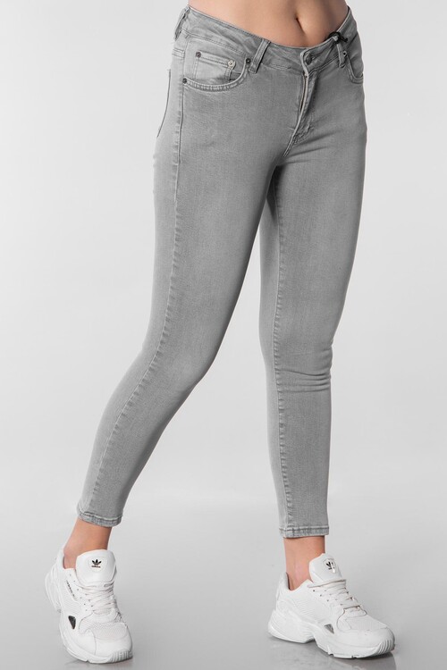 Dar Paça Yüksek Bel Kot Pantolon