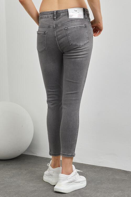 Dar Paça Yüksekbel Kot Pantolon