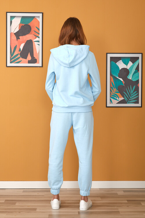 Kanguru Cepli İçi Şardonlu Kapuşonlu Eşofman Takım