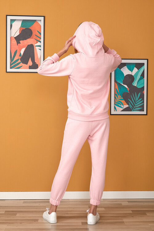 Kanguru Cepli İçi Şardonlu Kapuşonlu Eşofman Takım