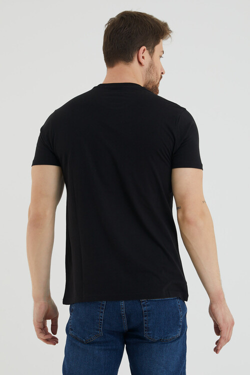 Malcolm X Yazı Baskılı Bisiklet Yaka Tshirt