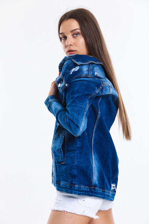 Sökük Boyfriend Kot Ceket