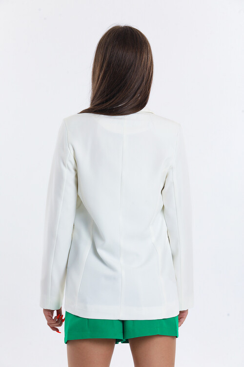 Süs Cepli Düğme Detaylı İçi Astarlı Palazzo Ceket