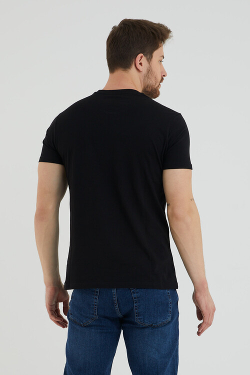 Tony Montana Yazılı Baskılı Bisiklet Yaka Slim Fit Tshirt