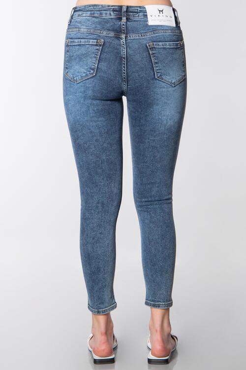 Yüksek Bel Dar Paça Kot Pantolon