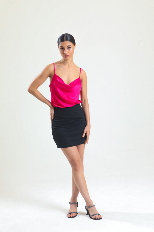 KADIN Askılı Saten Bluz