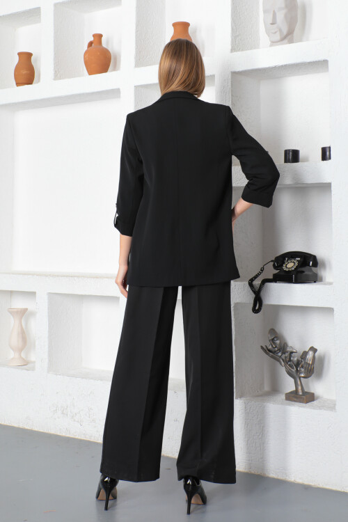 KADIN Boyfriend Kapri Kol İçi Astarlı Süs Cepli Blazer Ceket